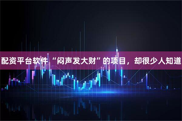 配资平台软件 “闷声发大财”的项目，却很少人知道