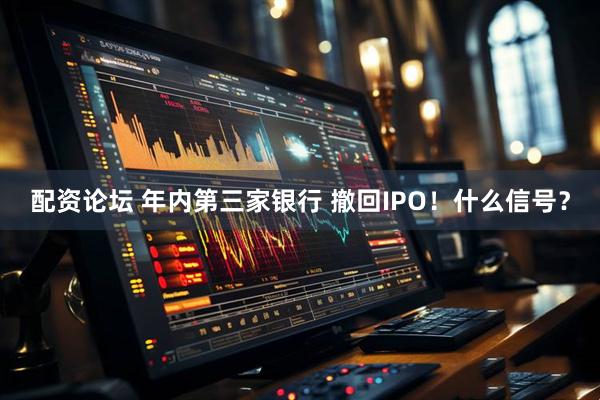 配资论坛 年内第三家银行 撤回IPO！什么信号？